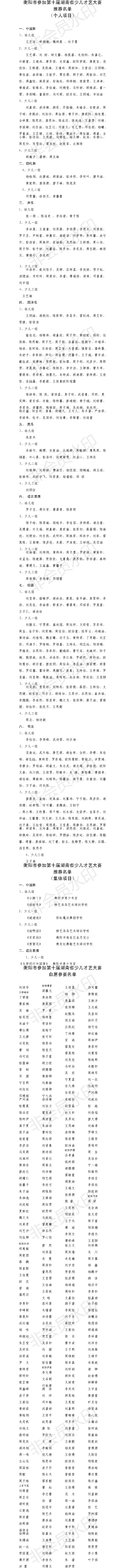 衡阳市参加第十届湖南省少儿才艺大赛推荐名单.png